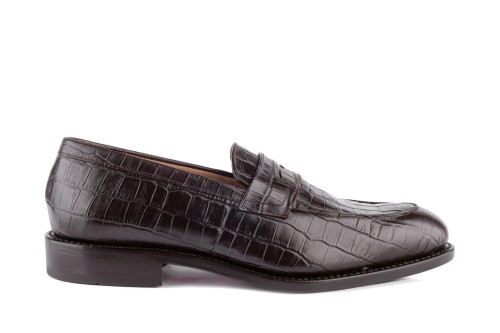Partigiani loafersy ręcznie szyte brązowe