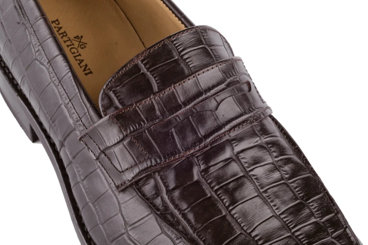 męskie penny loafers ze skóry cielęcej