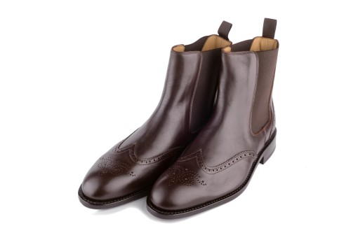 Partigiani chelsea boots, sztyblety ze skóry olejowanej