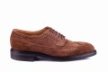Carlos Santos 1046 Brown Suede Derby long wing skóra zamszowa gumowa podeszwa
