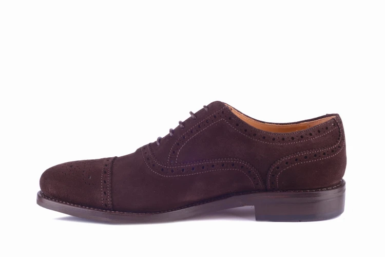 Berwick 3182 Superbuck Oxford zamszowy brogowany oksford na gumowej podeszwie
