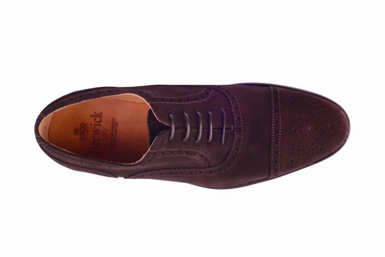 Berwick 3182 Superbuck Oxford zamszowy brogowany oksford na gumowej podeszwie