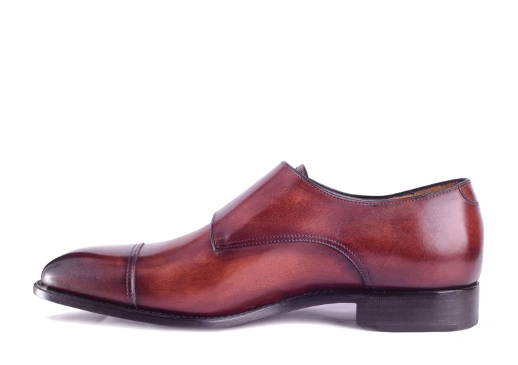 Carlos Santos ,,6942,last shoes Z401,Wine Shadow,Monk , klasyczne buty, obuwie klasyczne, classic shoes