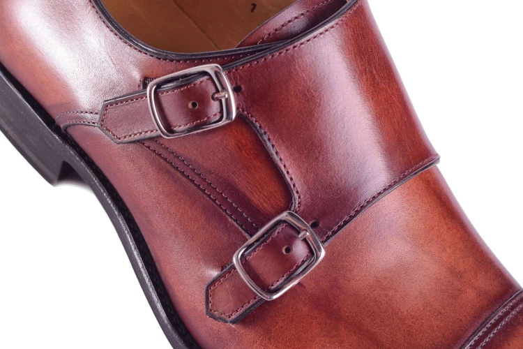 Carlos Santos ,,6942,last shoes Z401,Wine Shadow,Monk , klasyczne buty, obuwie klasyczne, classic shoes