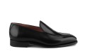 9926 carlos santos black aniline leather loafers gyw leather sole