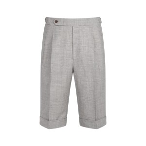 Szorty Partigiani Wool Linen Light Grey