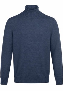 GRAN SASSO Golf Navy Merino Wool