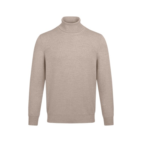 beżowy golf wełna merino