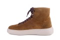 Sneakersy partigiani wysokie high top z zamszu jasnobrązowe