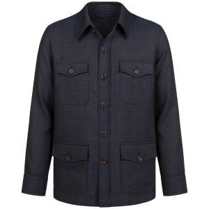 Overshirt Partigiani Marzotto Brown Wool