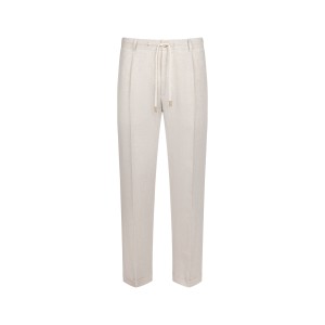Partigiani jogger beige linen trousers
