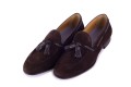 zamszowe tassel loafers