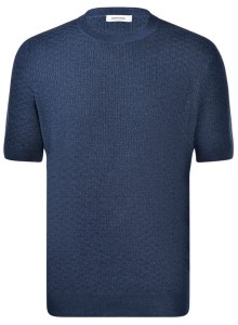 GRAN SASSO T-Shirt linen navy