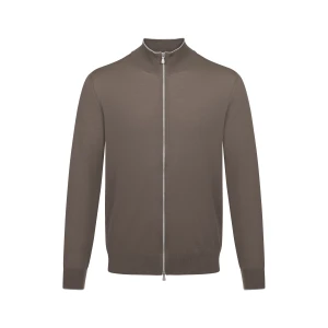 GRAN SASSO Tasmanian Wool Zip-Up Sweater
