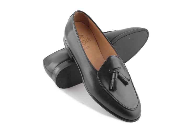 belgian loafers ze skóry licowej