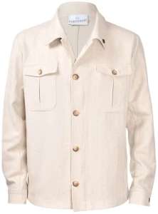 Partigiani Linen Herringbone Overshirt