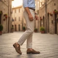 Partigiani-7677-Snuff-Suede-Loafer-skórta pleciona