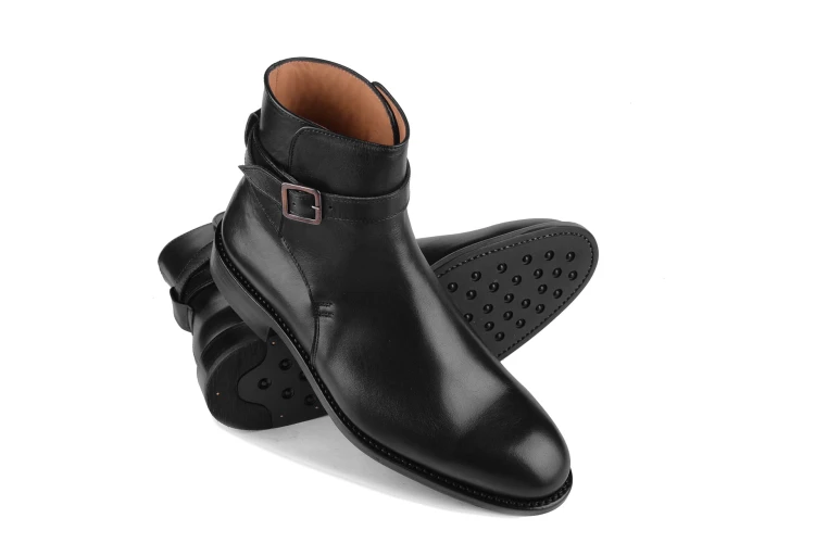 czarne wsuwane buty za kostke