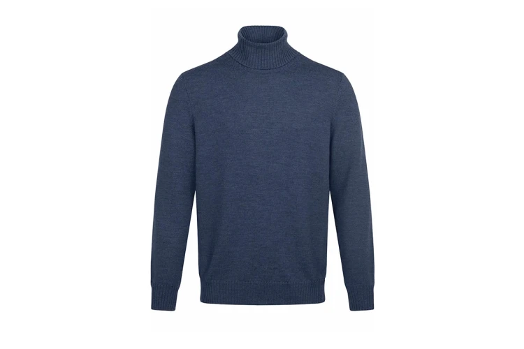 GRAN SASSO Golf Granatowy Wełna Merino
