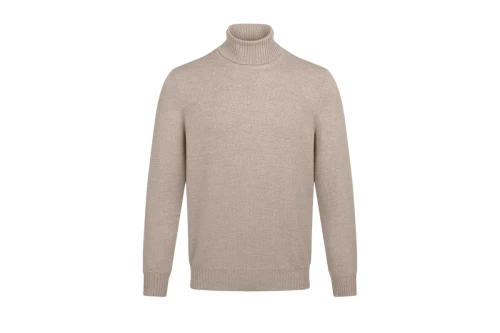 Beżowy golf z wełny merino