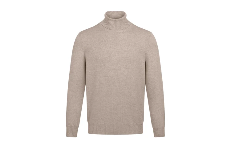 Beżowy golf z wełny merino