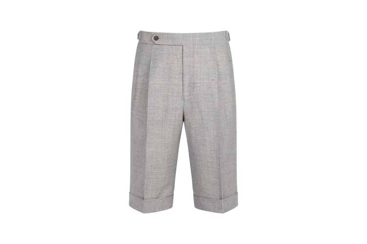 Szorty Partigiani Wool Linen Light Grey