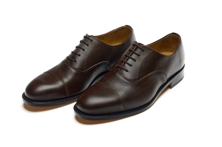 dark brown.oxford, goodyear welted eleganckie buty do garnituru