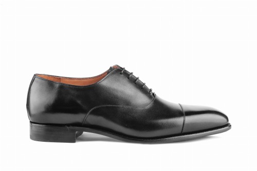 Carlos Santos 8627 Black Shadow Oxford oxford cap toe skórzana podeszwa