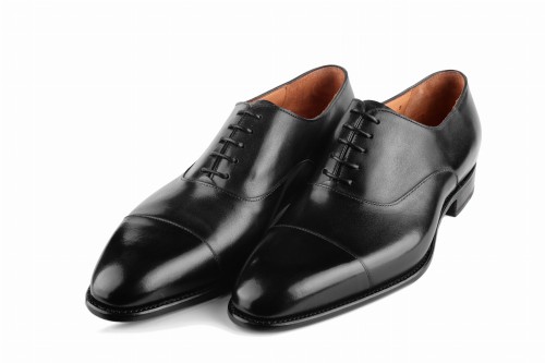 Carlos Santos 8627 Black Shadow Oxford oxford cap toe skórzana podeszwa