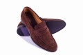 Carlos Santos 9176 Chocolate zamszowe penny loafers