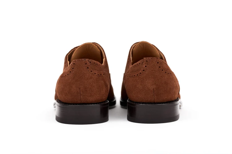 7735 partigiani, zamsz, oxford, half brogues, półbuty zamszowe, smart casual