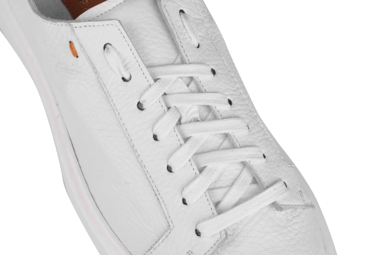 Partigiani 7539, cielęca skóra groszkowa, white sneakers