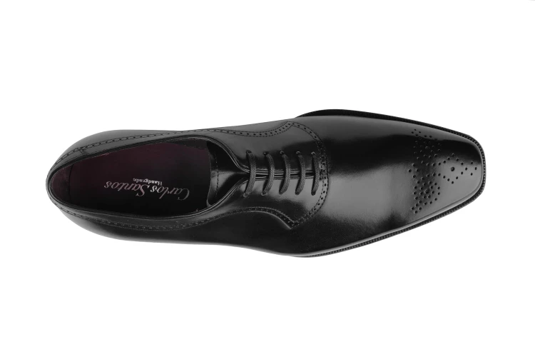 Carlos Santos 9713 Black Handgrade Oxford czarne brogowane wiedeńki