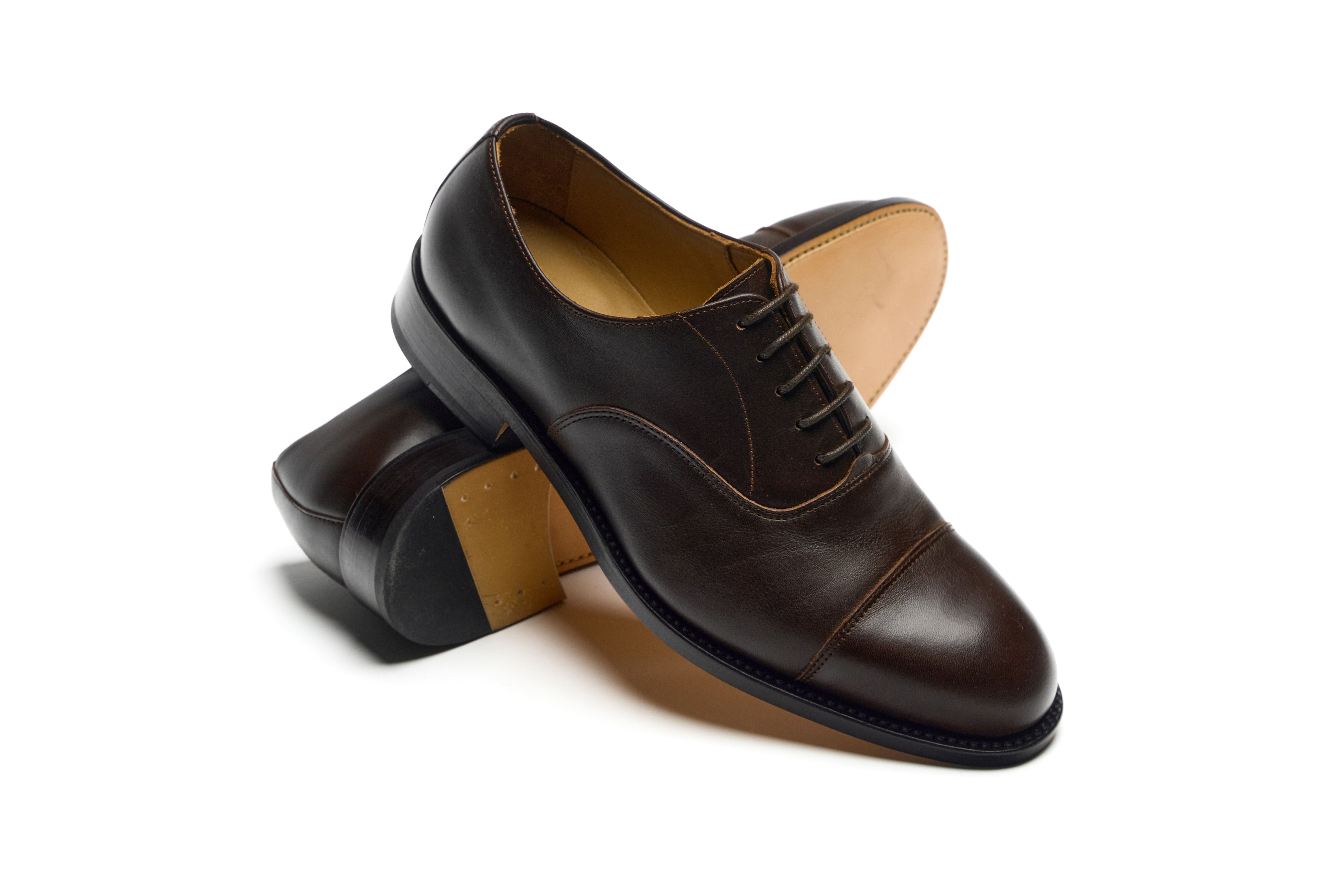dark brown.oxford, goodyear welted eleganckie buty do garnituru